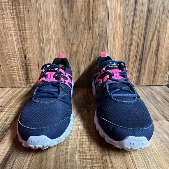 Reebok RealFlex Train 4.0 Womens Running Shoes Blue Pink AR3055 EUC Size 8.5 - Picture 3 of 7